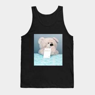 Teddy bear prays before bed Tank Top